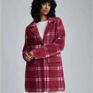 NVLT plaid eyelash coatigan size large